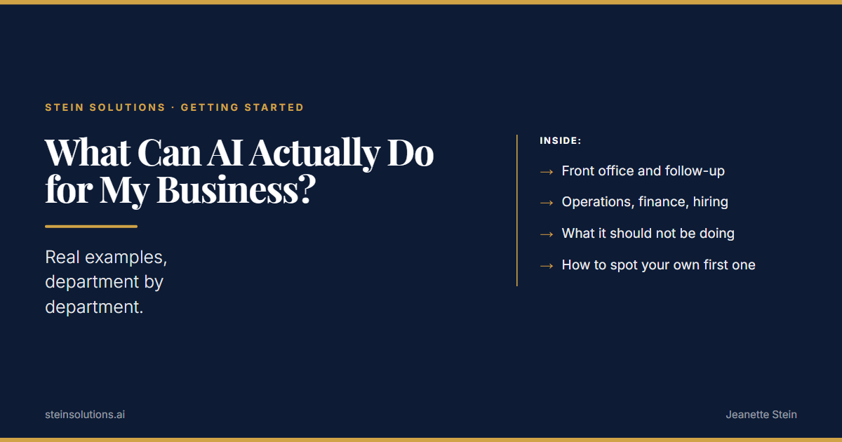 What can AI actually do for my business: real examples by department