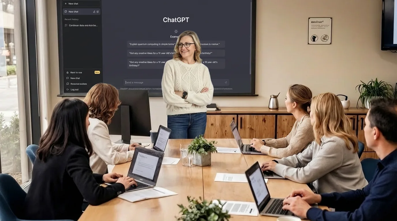 Jeanette teaching a room of founders