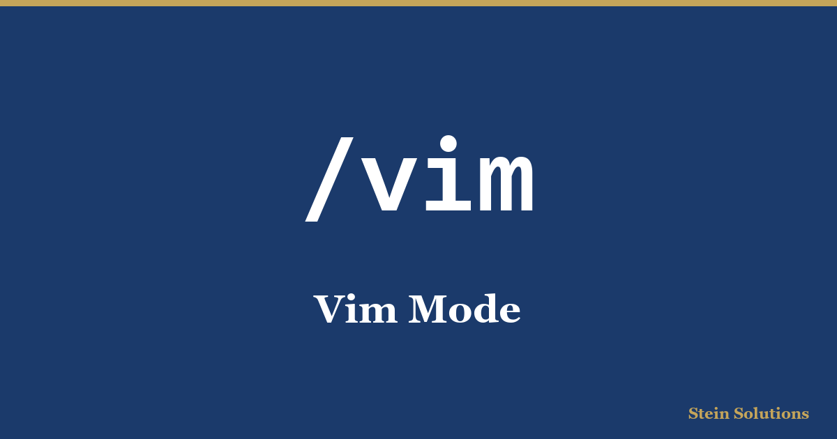 Vim mode shortcut card